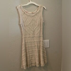 Chelsea and violet creme dress with lace